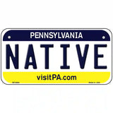 Native Pennsylvania State Novelty Metal License Plate 6" x 3" (BP)