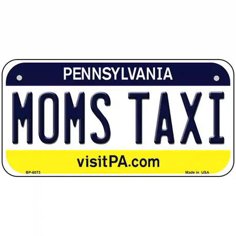 Moms Taxi Pennsylvania State Novelty Metal License Plate 6" x 3" (BP)