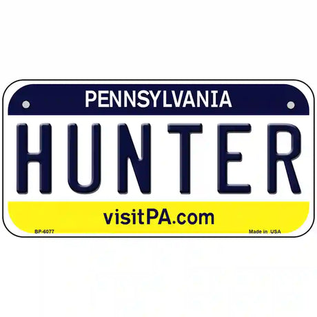 Hunter Pennsylvania State Novelty Metal License Plate 6" x 3" (BP)