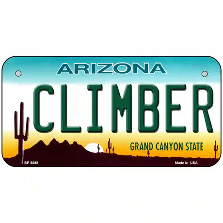 Arizona Climber Novelty Metal License Plate 6" x 3" (BP)