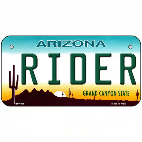 Arizona Rider Novelty Metal License Plate 6" x 3" (BP)