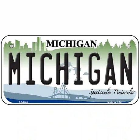 Michigan Novelty Metal License Plate 6" x 3" (BP)