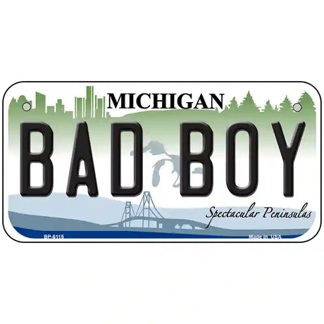 Bad Boy Michigan Metal Novelty License Plate 6" x 3" (BP)