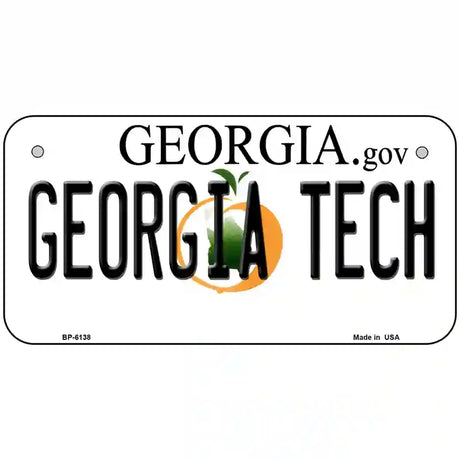 Georgia Tech Novelty Metal License Plate 6" x 3" (BP)