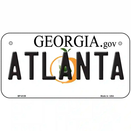 Atlanta Georgia Novelty Metal License Plate 6" x 3" (BP)