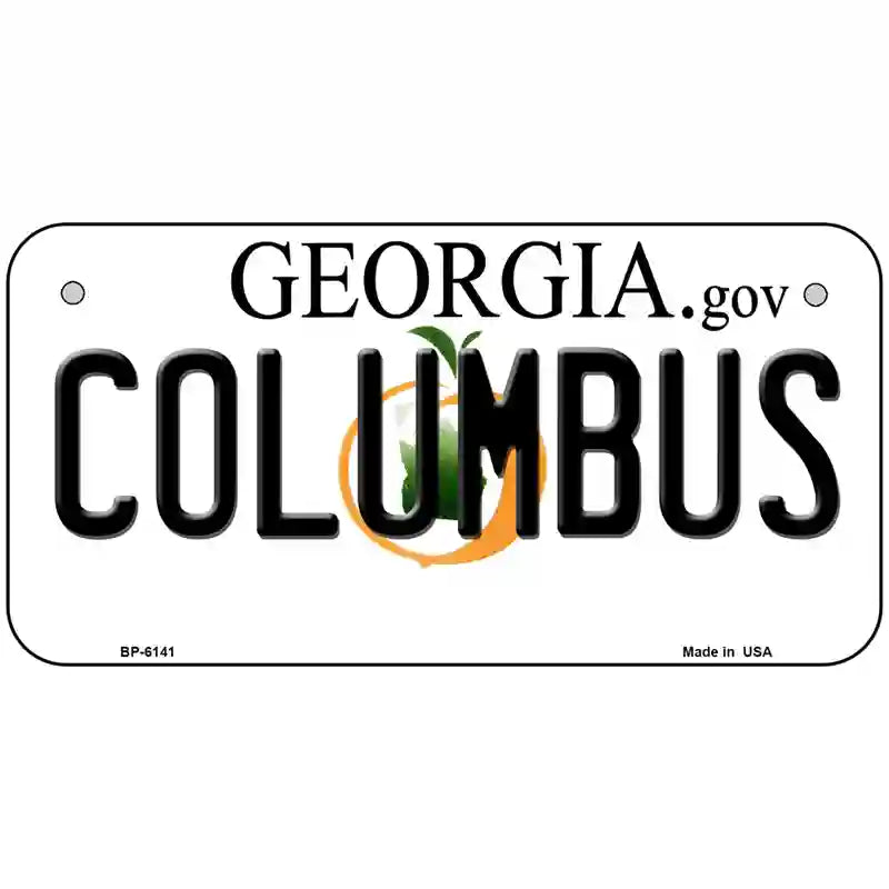 Columbus Georgia Novelty Metal License Plate 6" x 3" (BP)