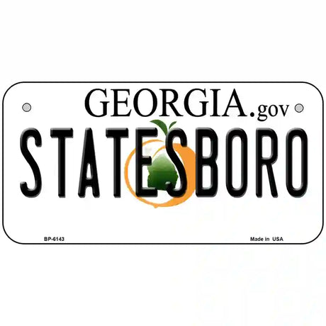 Statesboro Georgia Novelty Metal License Plate 6" x 3" (BP)