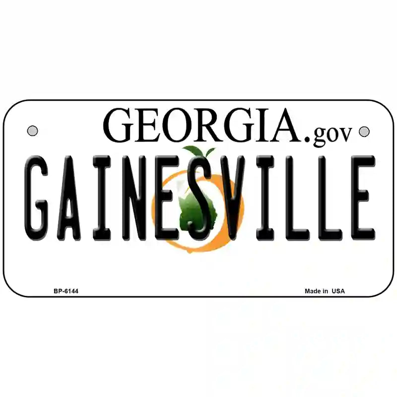 Gainesville Georgia Novelty Metal License Plate 6" x 3" (BP)