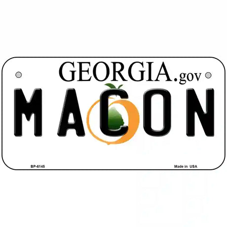 Macon Georgia Novelty Metal License Plate 6" x 3" (BP)