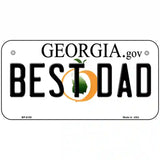 Best Dad Georgia Novelty Metal License Plate 6" x 3" (BP)