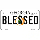 Blessed Georgia Novelty Metal License Plate 6" x 3" (BP)