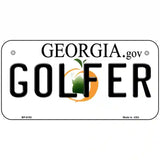 Golfer Georgia Novelty Metal License Plate 6" x 3" (BP)