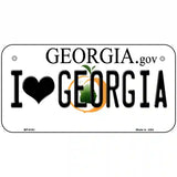 I Love Georgia Novelty Metal License Plate 6" x 3" (BP)