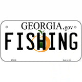 Fishing Georgia Novelty Metal License Plate 6" x 3" (BP)