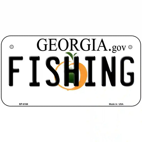 Fishing Georgia Novelty Metal License Plate 6" x 3" (BP)