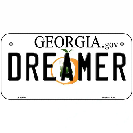 Dreamer Georgia Novelty Metal License Plate 6" x 3" (BP)