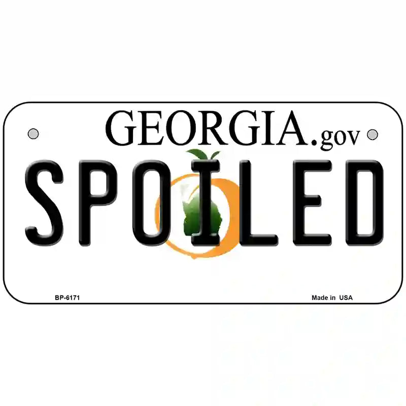 Spoiled Georgia Novelty Metal License Plate 6" x 3" (BP)