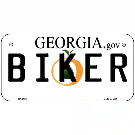 Biker Georgia Novelty Metal License Plate 6" x 3" (BP)