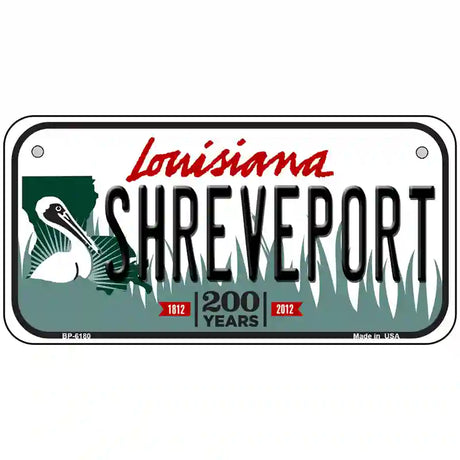 Shreveport Louisiana Novelty Metal License Plate 6" x 3" (BP)