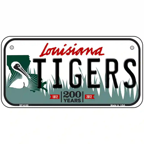 Tigers Louisiana Novelty Metal License Plate 6" x 3" (BP)