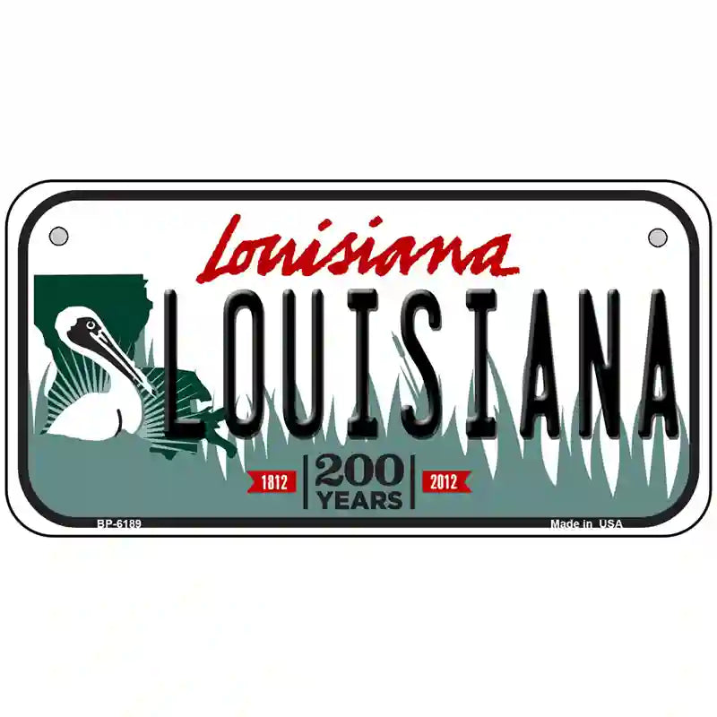 Louisiana Novelty Metal License Plate 6" x 3" (BP)