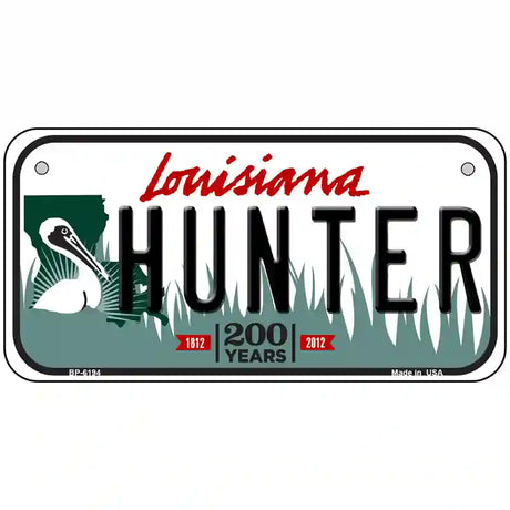 Hunter Louisiana Novelty Metal License Plate 6" x 3" (BP)