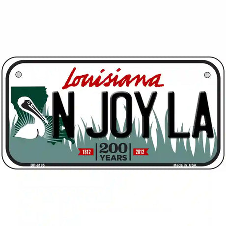 N Joy La Louisiana Novelty Metal License Plate 6" x 3" (BP)