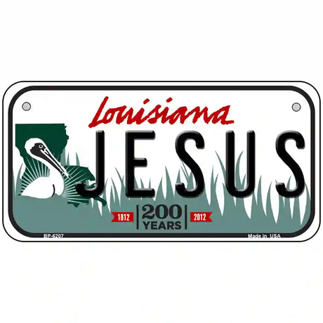 Jesus Louisiana Novelty Metal License Plate 6" x 3" (BP)