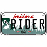 Rider Louisiana Novelty Metal License Plate 6" x 3" (BP)