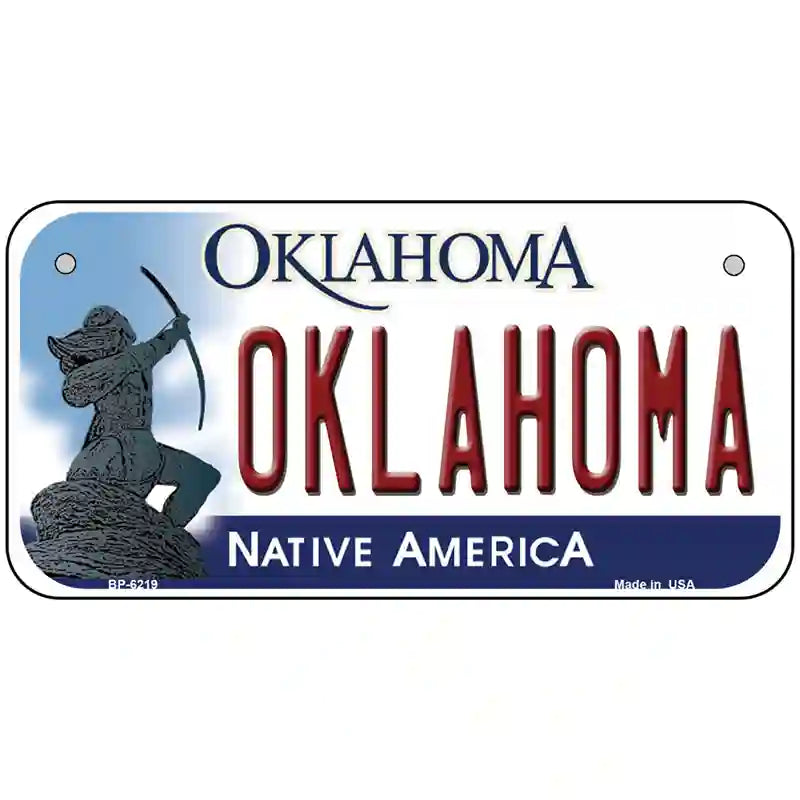 Oklahoma Novelty Metal License Plate 6" x 3" (BP)