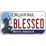 Blessed Oklahoma Novelty Metal License Plate 6" x 3" (BP)