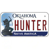 Hunter Oklahoma Novelty Metal License Plate 6" x 3" (BP)