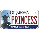 Princess Oklahoma Novelty Metal License Plate 6" x 3" (BP)