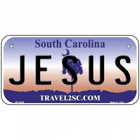 Jesus South Carolina Novelty Metal License Plate 6" x 3" (BP)