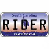 Rider South Carolina Novelty Metal License Plate 6" x 3" (BP)