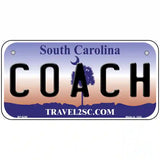 Coach South Carolina Novelty Metal License Plate 6" x 3" (BP)