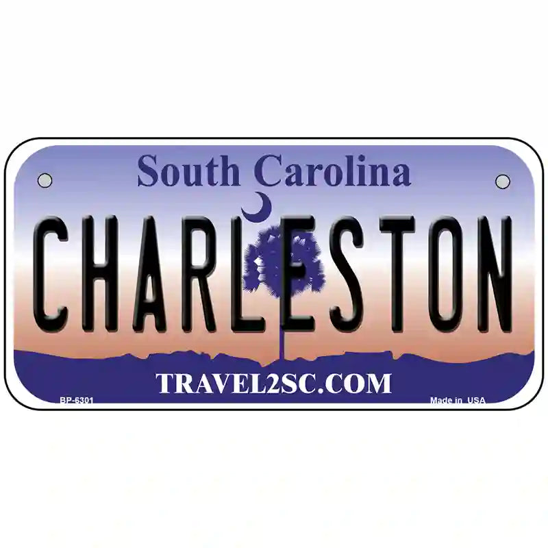 Charleston South Carolina Novelty Metal License Plate 6" x 3" (BP)