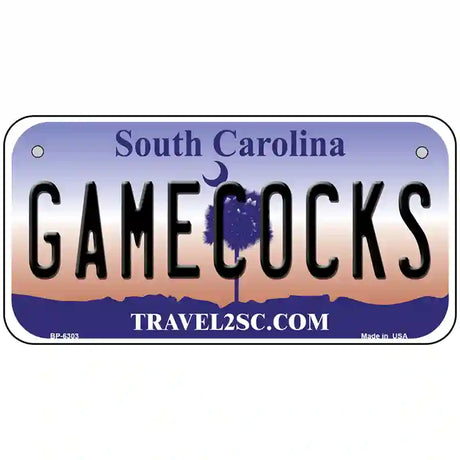 Gamecocks South Carolina Novelty Metal License Plate 6" x 3" (BP)