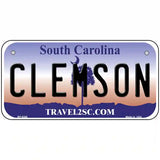 Clemson South Carolina Novelty Metal License Plate 6" x 3" (BP)