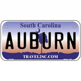 Auburn South Carolina Novelty Metal License Plate 6" x 3" (BP)