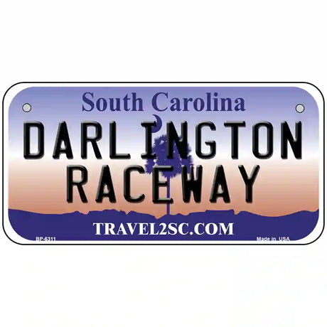 Darlington Raceway South Carolina Novelty Metal License Plate 6" x 3" (BP)