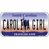 Carolina Girl South Carolina Novelty Metal License Plate 6" x 3" (BP)