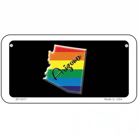 Arizona Rainbow Metal Novelty License Plate 6" x 3" (BP)