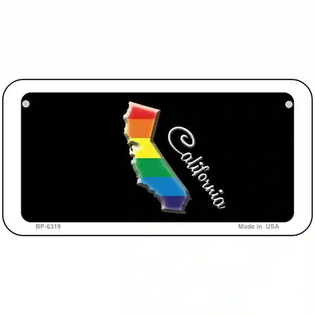 California Rainbow Metal Novelty License Plate 6" x 3" (BP)