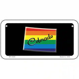 Colorado Rainbow Metal Novelty License Plate 6" x 3" (BP)