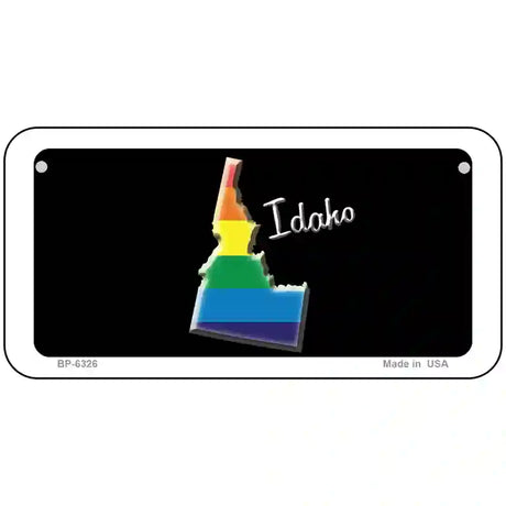 Idaho Rainbow Metal Novelty License Plate 6" x 3" (BP)