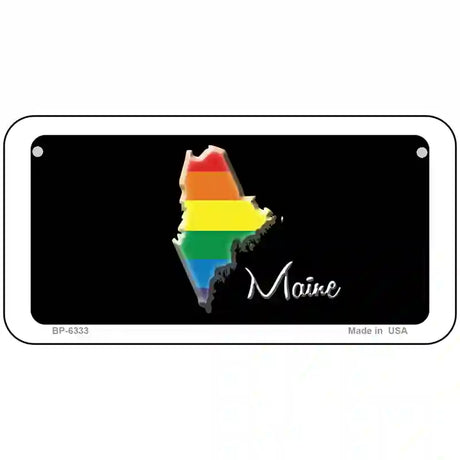 Maine Rainbow Metal Novelty License Plate 6" x 3" (BP)