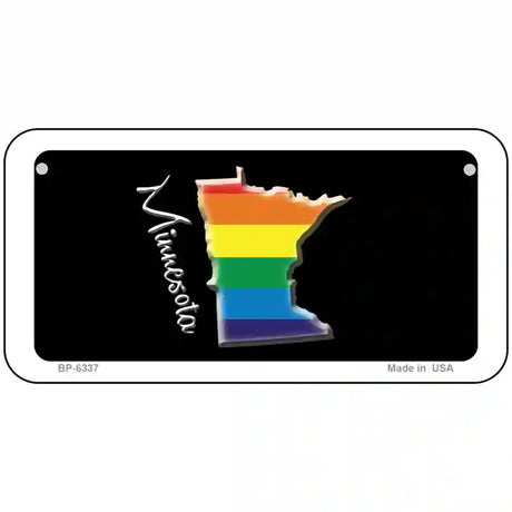 Minnesota Rainbow Metal Novelty License Plate 6" x 3" (BP)