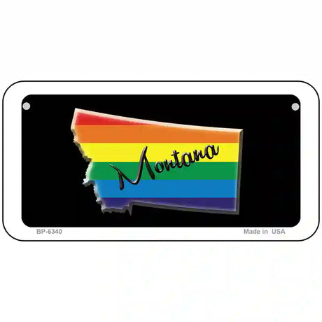 Montana Rainbow Metal Novelty License Plate 6" x 3" (BP)