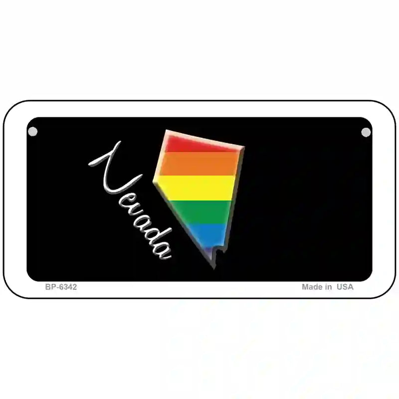 Nevada Rainbow Metal Novelty License Plate 6" x 3" (BP)